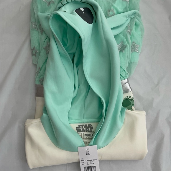 Girls Star Wars the Child baby yoda hooded cosplay tutu dress XXL NWT - Picture 3 of 4